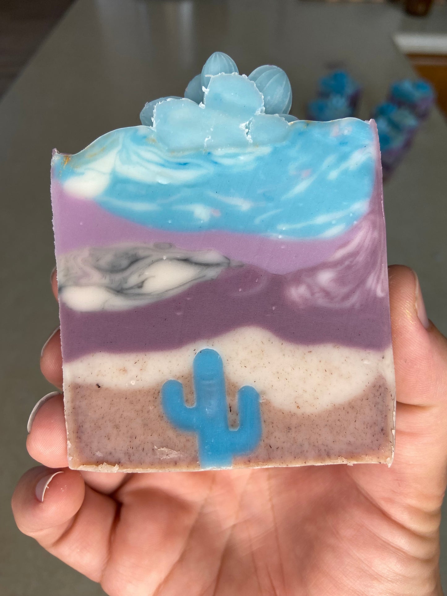 Soap of the Month Club Arizona Themed Soap with Cactus and Succulents made with Essential Oils