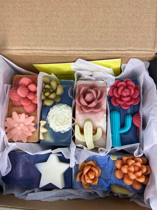 One of a Kind Soap Gift Box Made with Essential Oils 6 Pack
