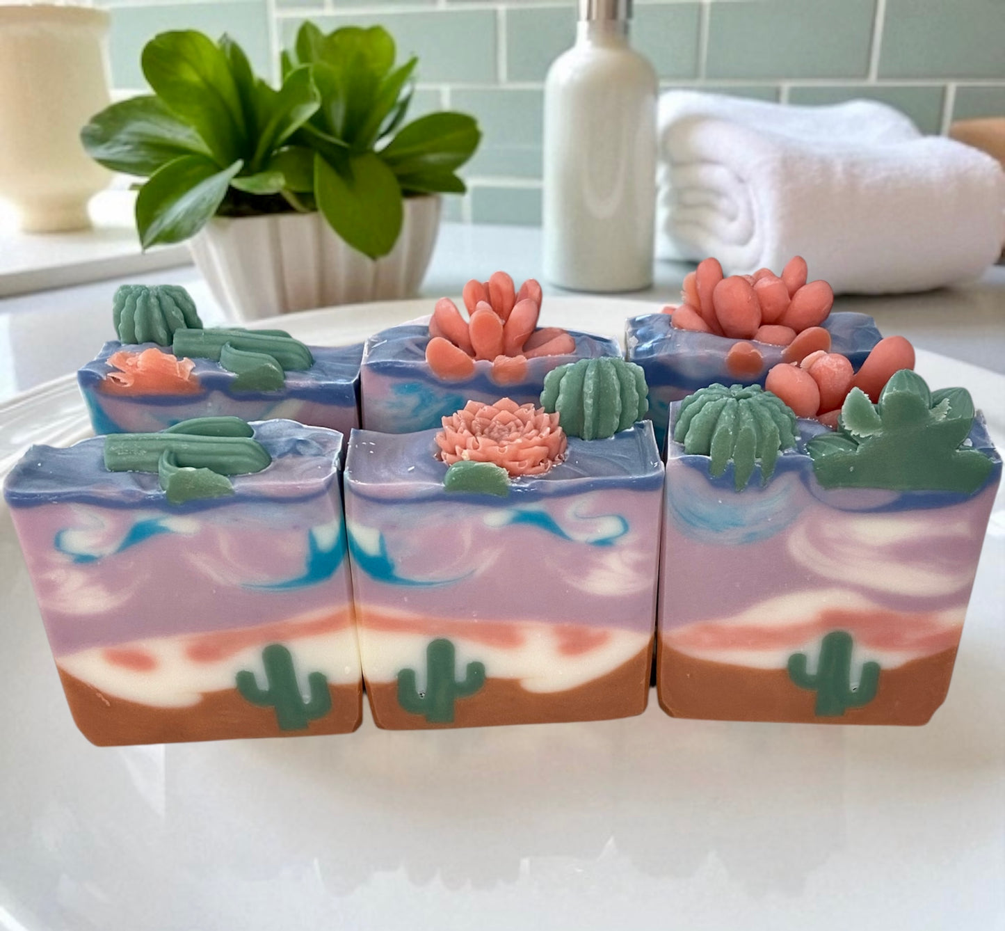 Sagebrush Skies Arizona Themed Cactus Soap with Essential Oils