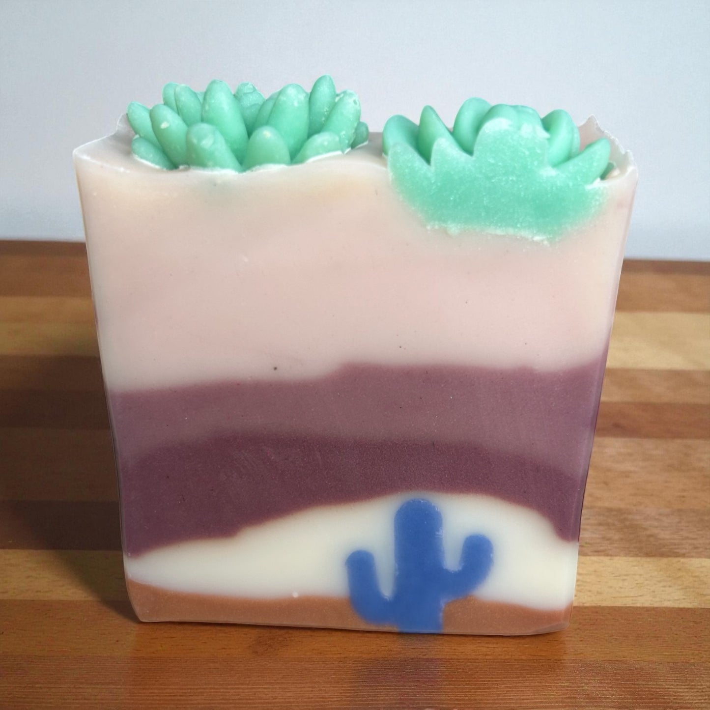 Blue Cactus Breeze Arizona Themed Tallow Soap with Essential Oils