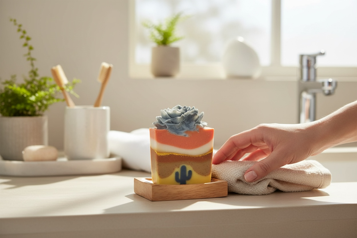 🌵 Red Dawn – Artisan Arizona Desert Themed Soap with Peppermint • Lavender • Eucalyptus • Lemon • Benzoin Essential Oils