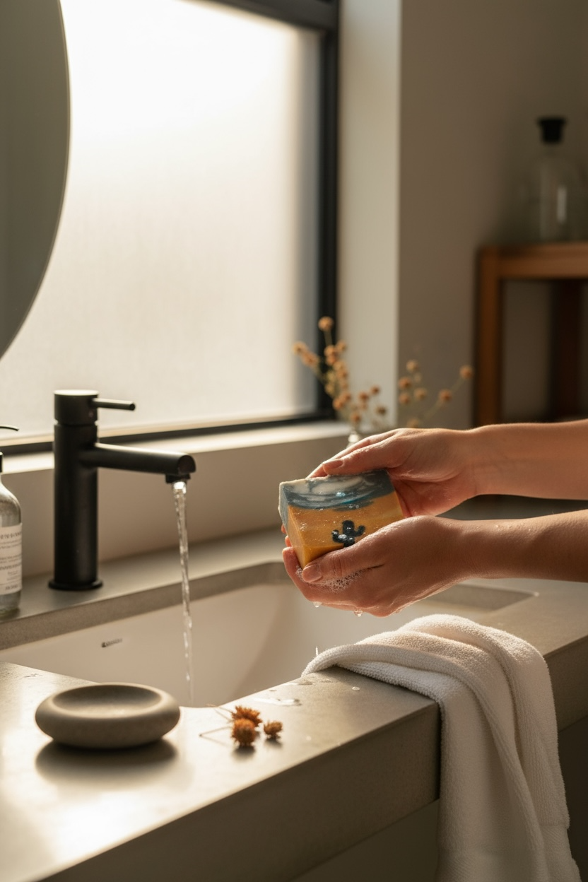 Arizona Desert Tallow Soap Lightly Scented with Lavender, Tea Tree, and Orange Essential Oils