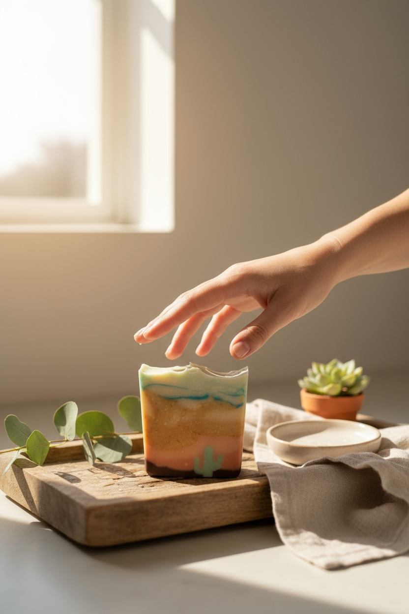 Desert Sunshine Citrus Mint Vegan Soap with Essential Oils