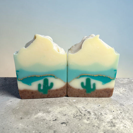 Desert Oasis Breeze Tallow Soap with Rosemary , Tea Tee, Lemongrass & Lavender Essential Oils