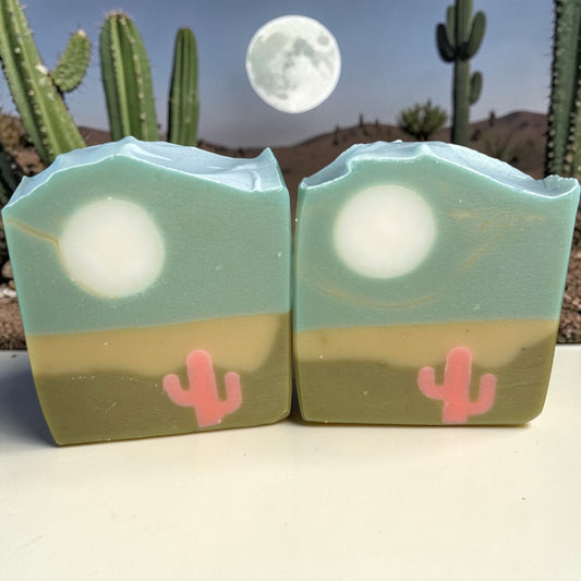Desert Moon Goat Milk Soap | Handmade Lavender, Frankincense, Lemongrass, Clove Tallow & Moringa Bar Soap