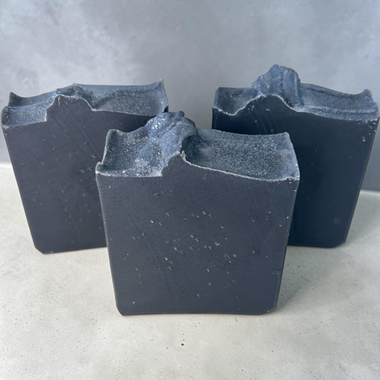 Activated Charcoal Cream Soap | Frankincense Cedarwood Geranium Clove | Detox & Nourish Tallow Soap Bar