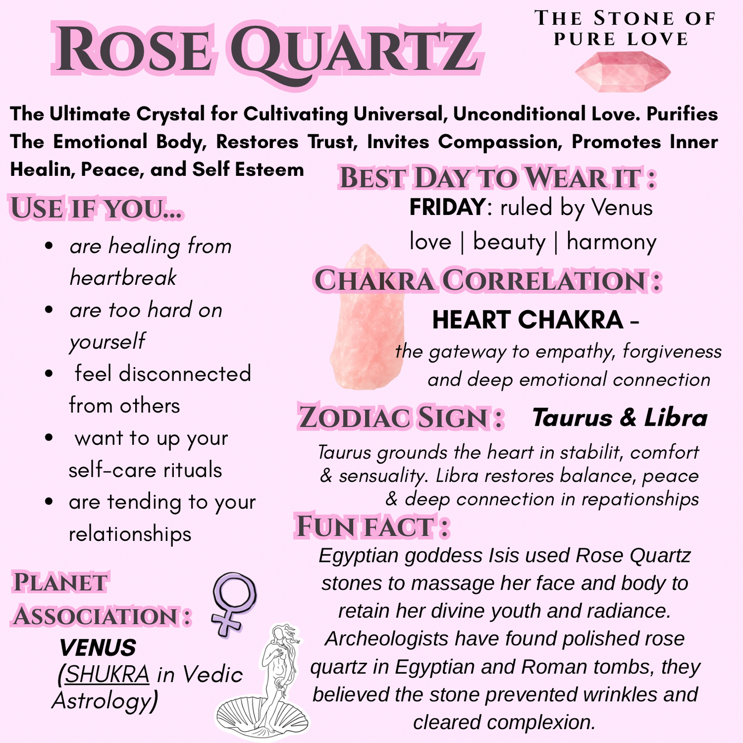Rose Quartz Beaded Bracelet – Love, Healing & Heart Energy (House x Bouse, Gift)