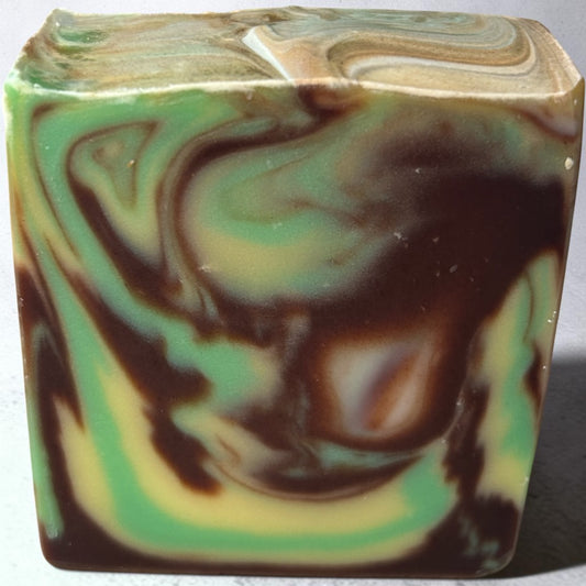 Cedar Citrus Swirl Tallow Soap | Lemongrass & Cedarwood Handmade Artisan Soap