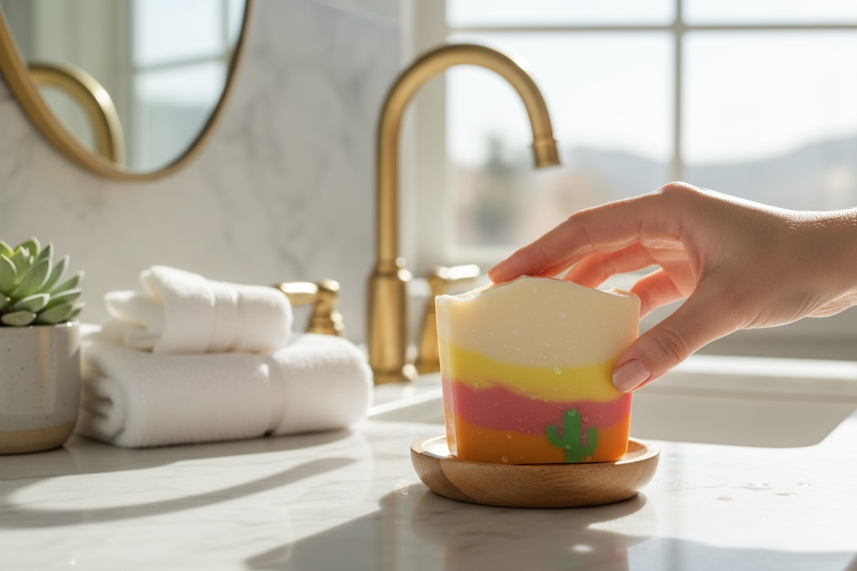 Summer Vibes Soap | Handmade Cedar, Citrus & Lavender Artisan Soap | Yellow Lark Soap Co.