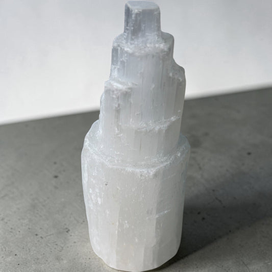 4 Inch Tall Selenite Tower | Natural Crystal Decor | Yellow Lark Soap Co. | House x Bouse Gifts
