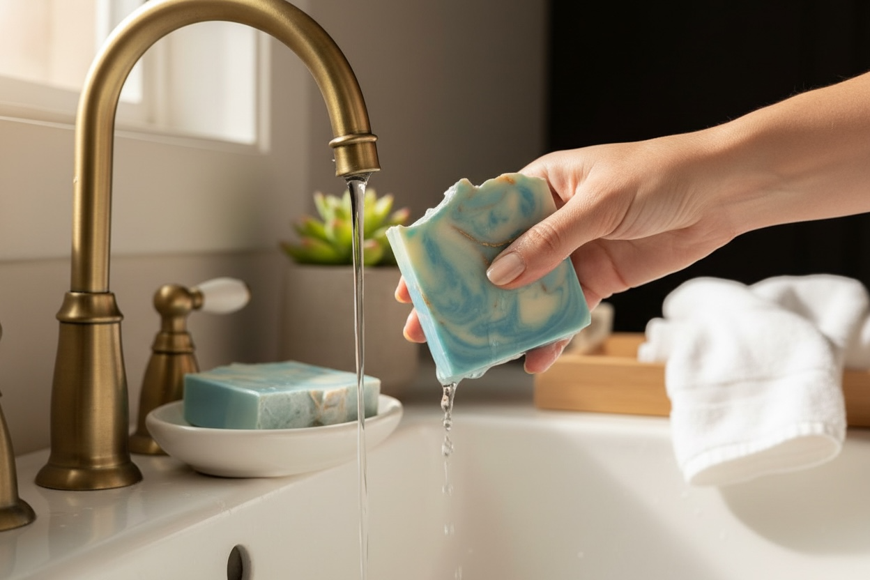 Azure Sky Tallow Soap | Lavender, Cedarwood, Frankincense, Lemongrass & Mint | Cold Process Soap