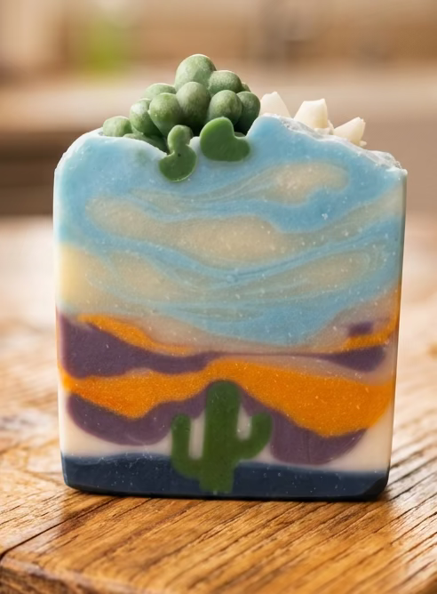 Painted Desert Arizona Themed Tallow Soap with Essential Oils