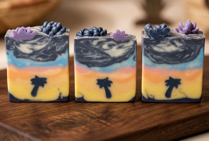 Desert Spell Handmade Tallow Soap | Lavender, Lemongrass & Patchouli | Yellow Lark Soap Co.