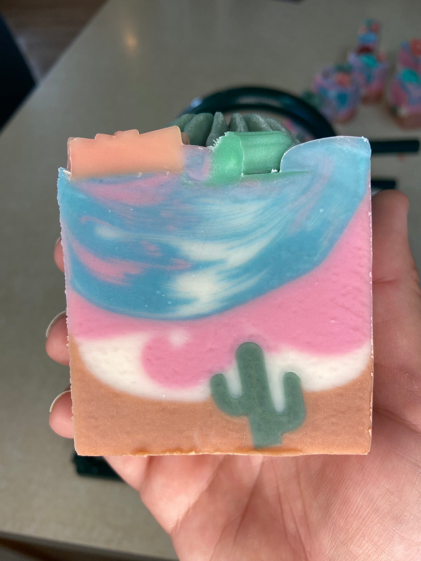 succulents of the month club Soap of the Month Club Arizona Themed Soap with Cactus and Succulents made with Essential Oils