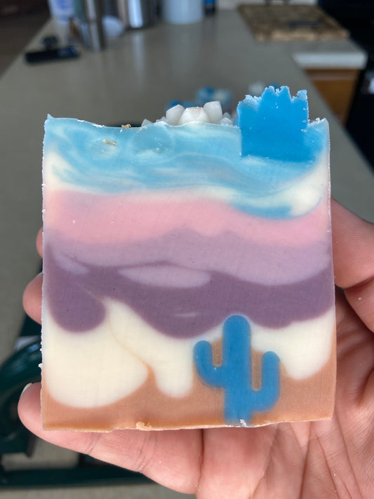 Soap of the Month Club Arizona Themed Soap with Cactus and Succulents made with Essential Oils