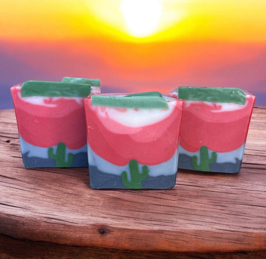 Arizona Summer Sunset Soap with Lavender, Orange, and Patchouli Essential Oils