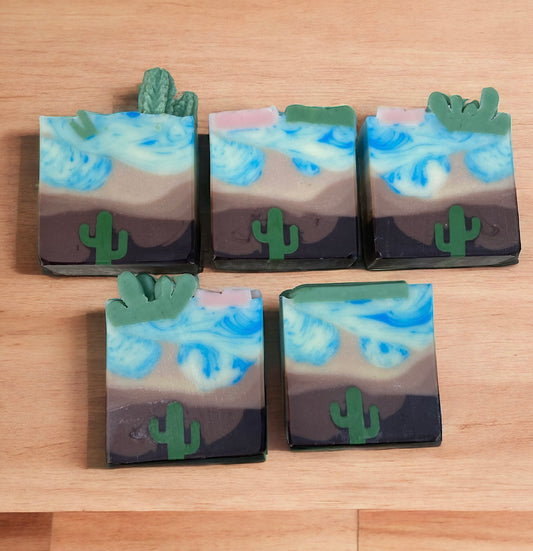 Arizona in Spring Cactus Themed Tallow Soap with Essential Oils
