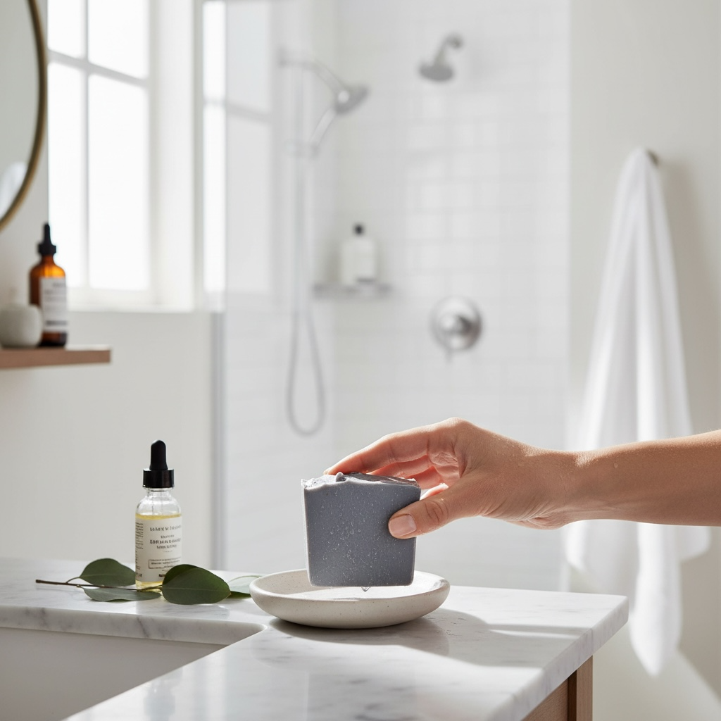 Activated Charcoal Tallow Soap with Cedarwood & Sandalwood Essential Oils