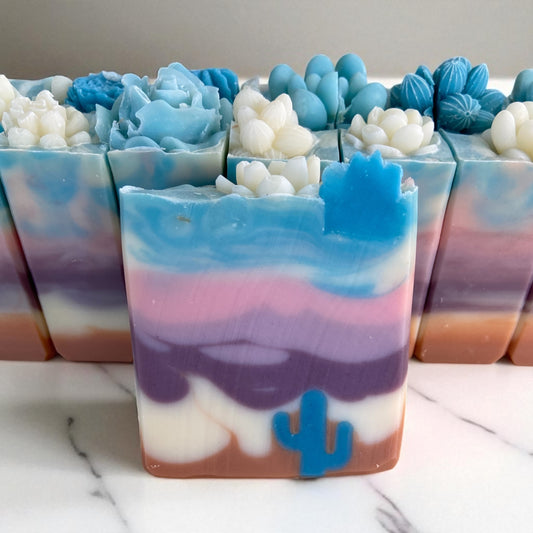 Serenity Skies Arizona DesertThemed Soap with Essential Oils (Lavender, Frankincense, Cedar wood, Patchouli)