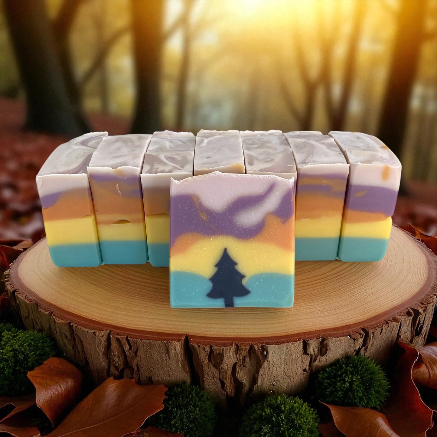 A Walk in the Forest Northern Arizona Themed Tallow Soap with Lavender, Lemongrass, Frankincense & Clove Essential Oils