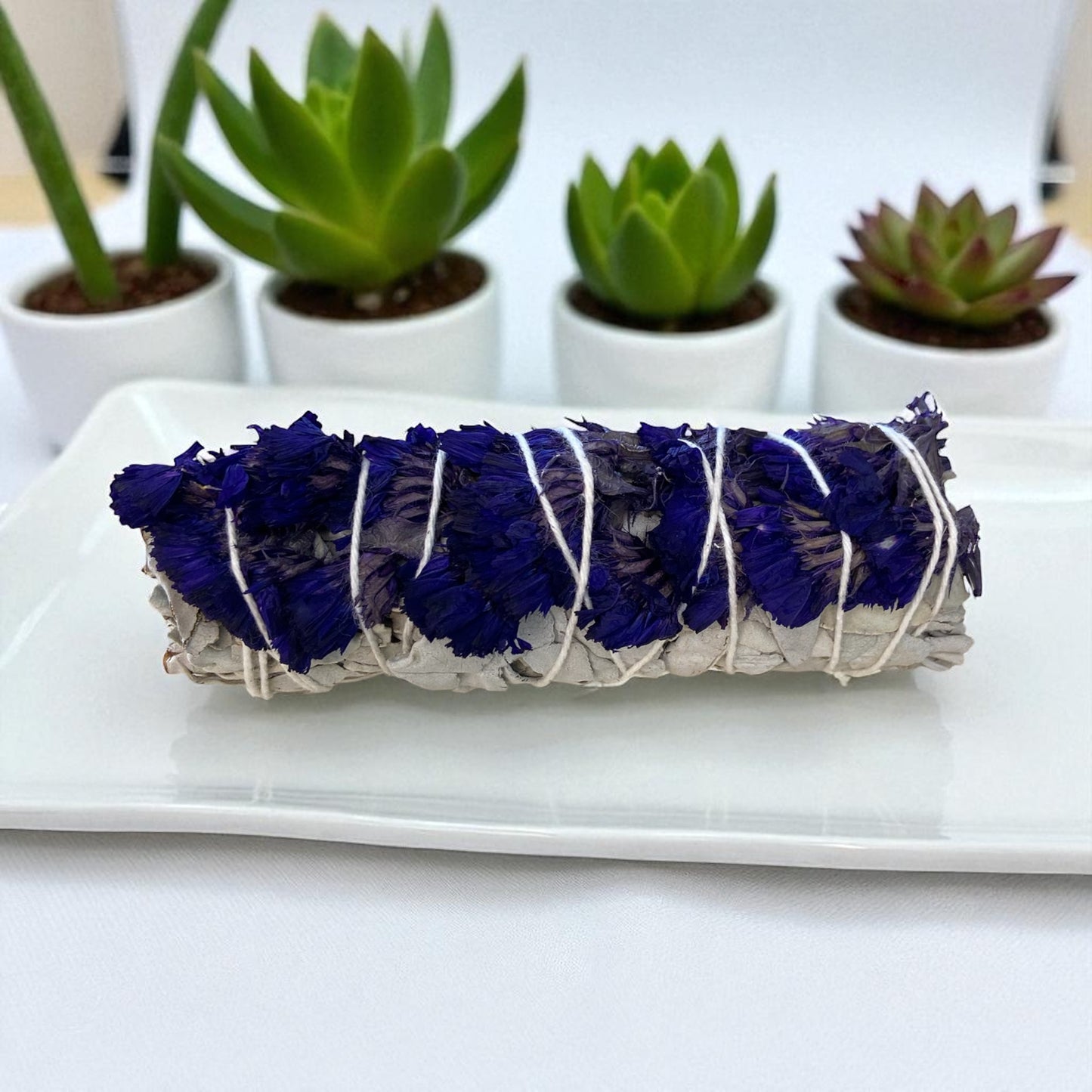 White Sage Smudge Stick with Flowers – Purify your space with the cleansing aroma of white sage, beautifully wrapped with dried flowers. Perfect for smudging, rituals, or home décor House x Bouse