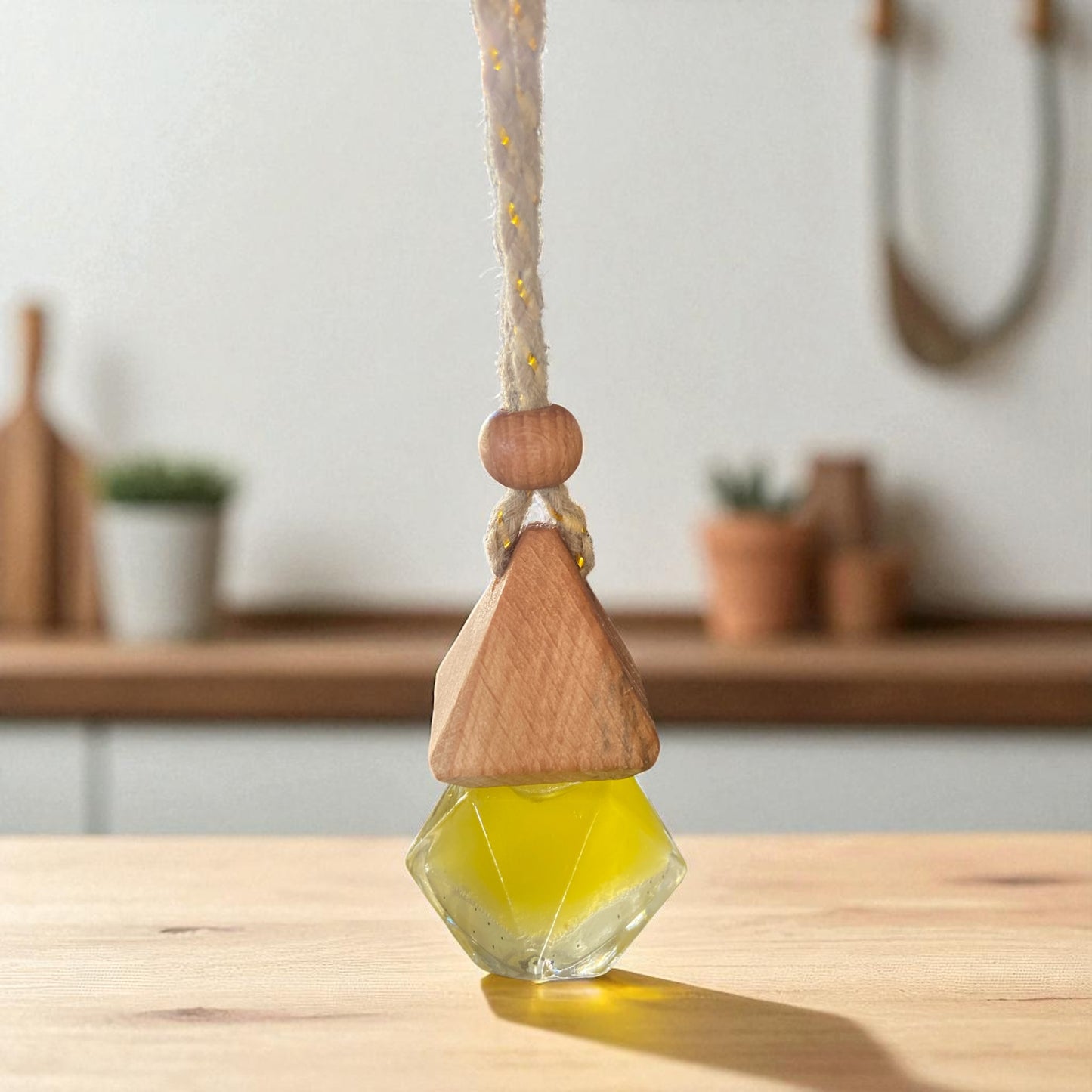Hanging Glass & Wood Defuser with Essential and Fragrance Oils for Car, Home, Work Makes a Great Gift House x Bouse