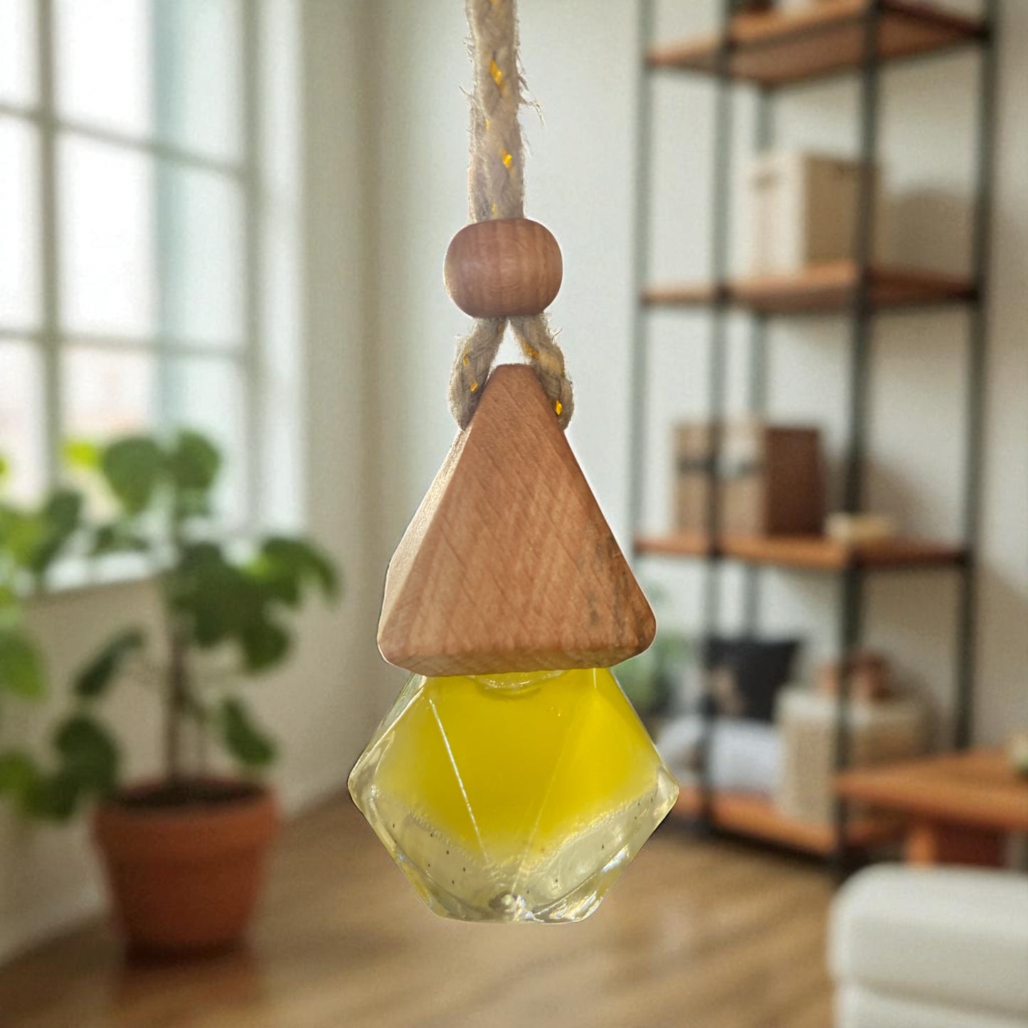 Hanging Glass & Wood Defuser with Essential and Fragrance Oils for Car, Home, Work Makes a Great Gift House x Bouse