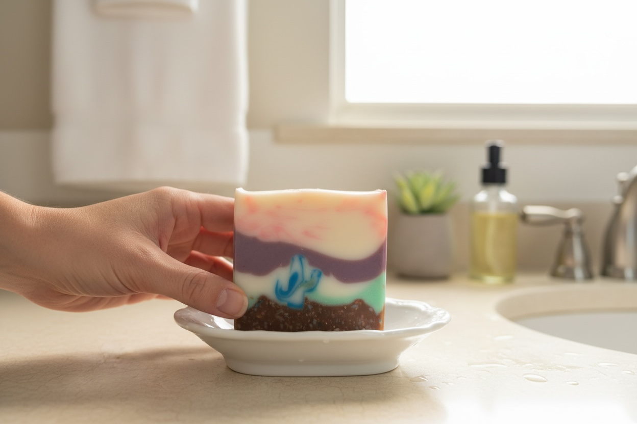 Misty Mountain Lavender & Eucalyptus Tallow Soap with Essential Oils