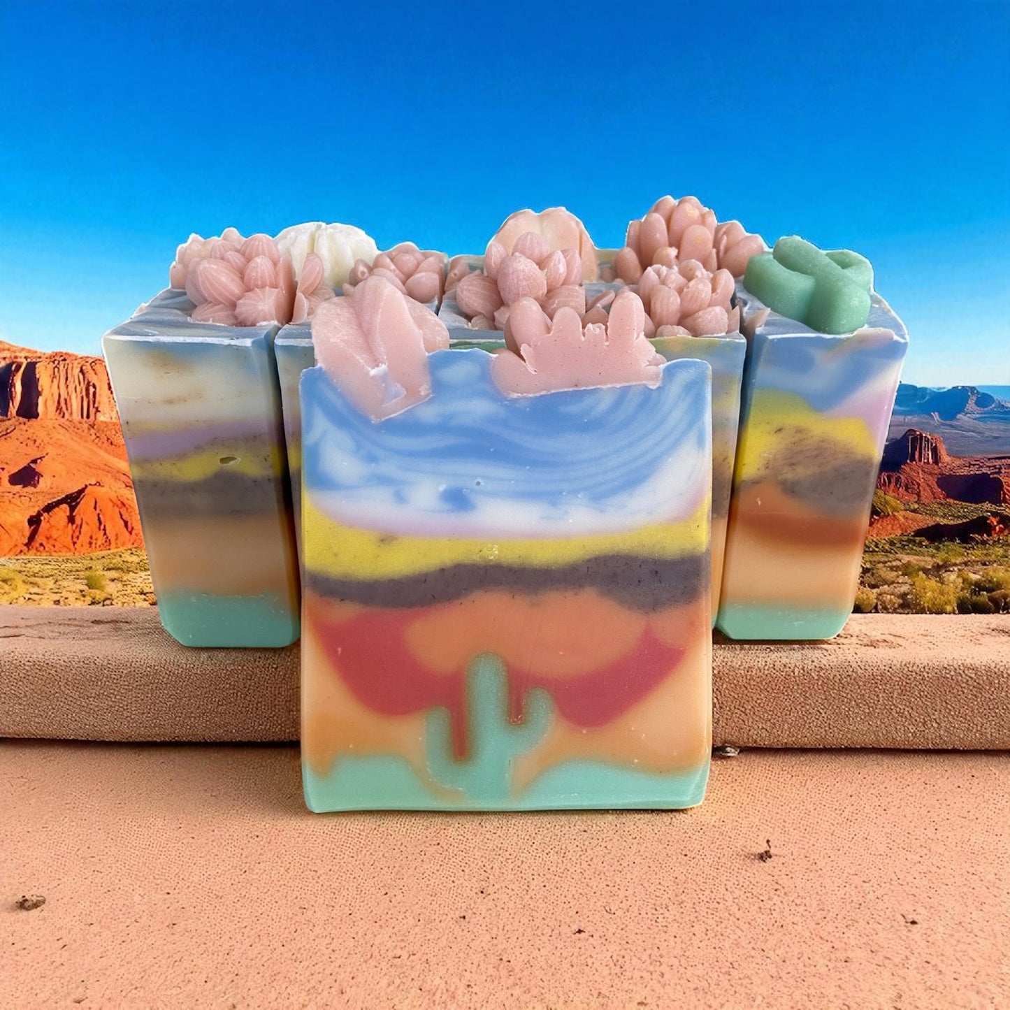 Yellow Lark’s Painted Mesa,  Arizona Themed Tallow Soap with Essential Oils
