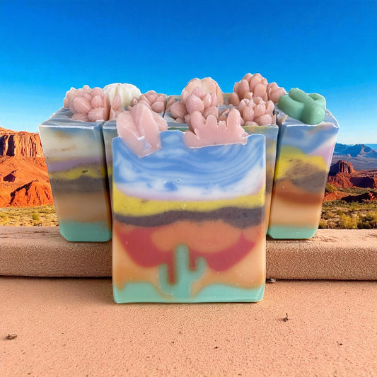 Yellow Lark’s Painted Mesa,  Arizona Themed Tallow Soap with Essential Oils
