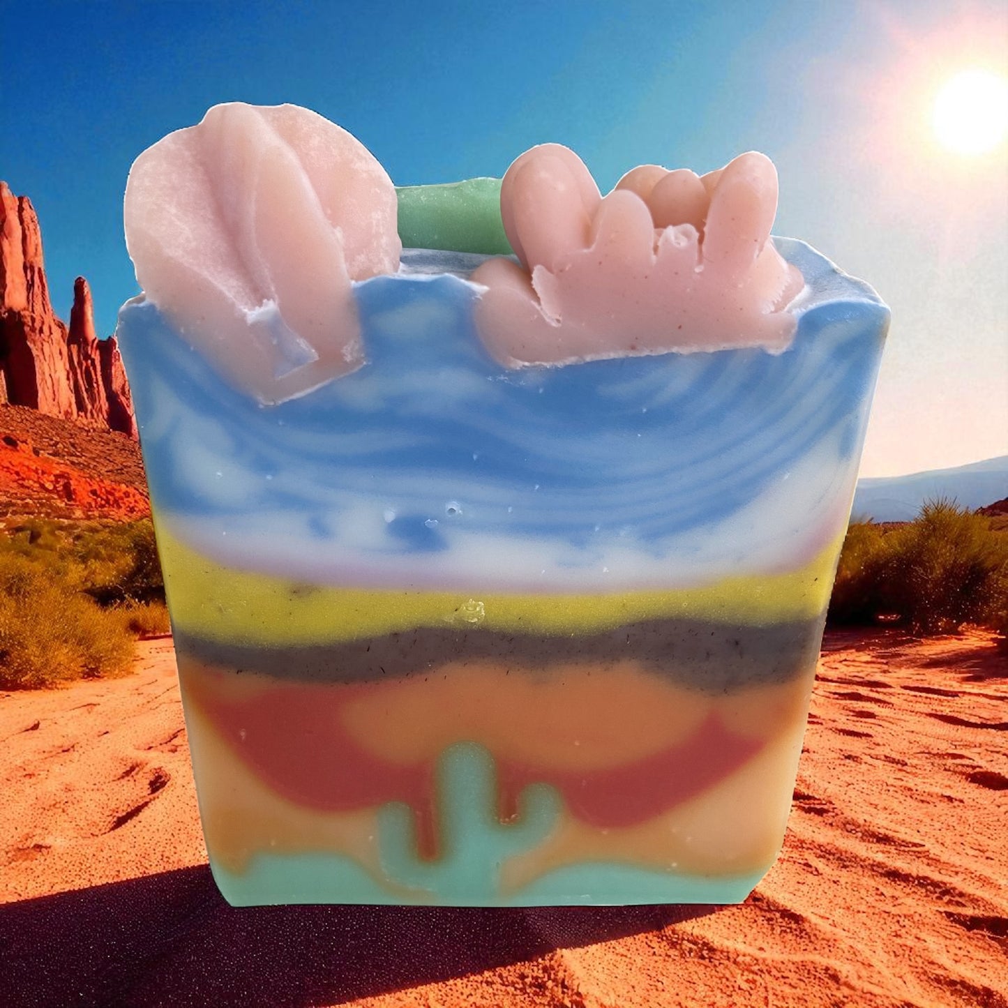 Yellow Lark’s Painted Mesa,  Arizona Themed Tallow Soap with Essential Oils