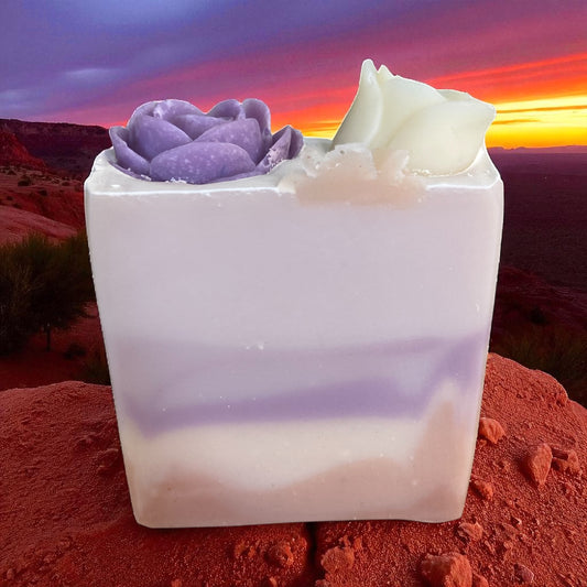 Desert Dream Tallow Soap with Geranium Rose, Lavender, and Clary Sage Essential Oils