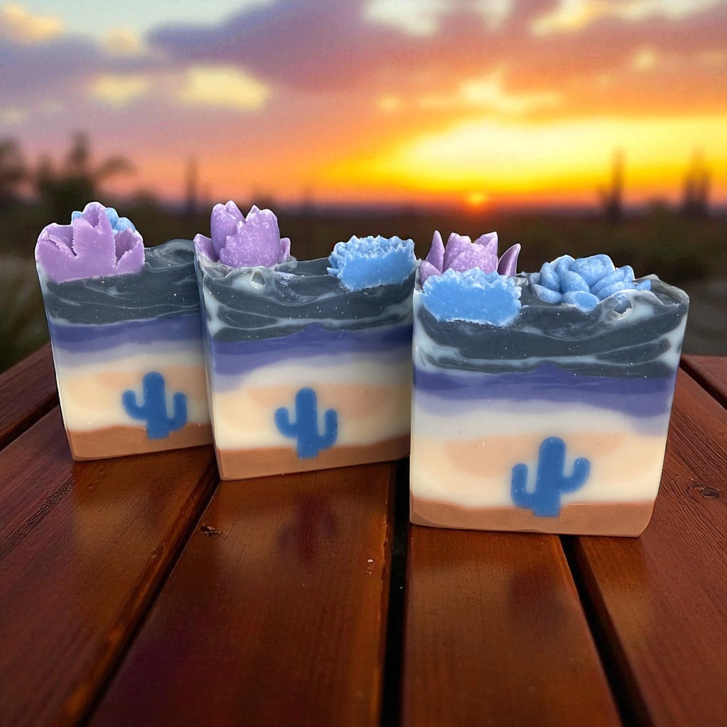 Twilight Desert Arizona Themed Tallow Soap with Essential Oils