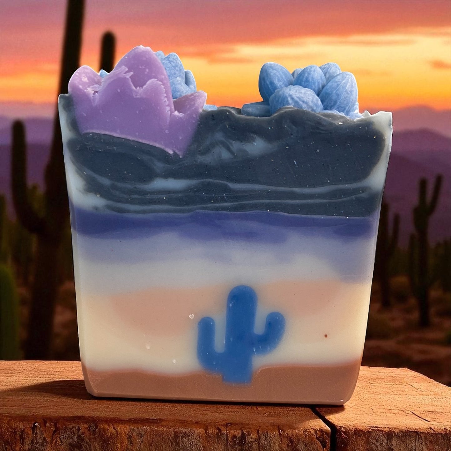 Twilight Desert Arizona Themed Tallow Soap with Essential Oils