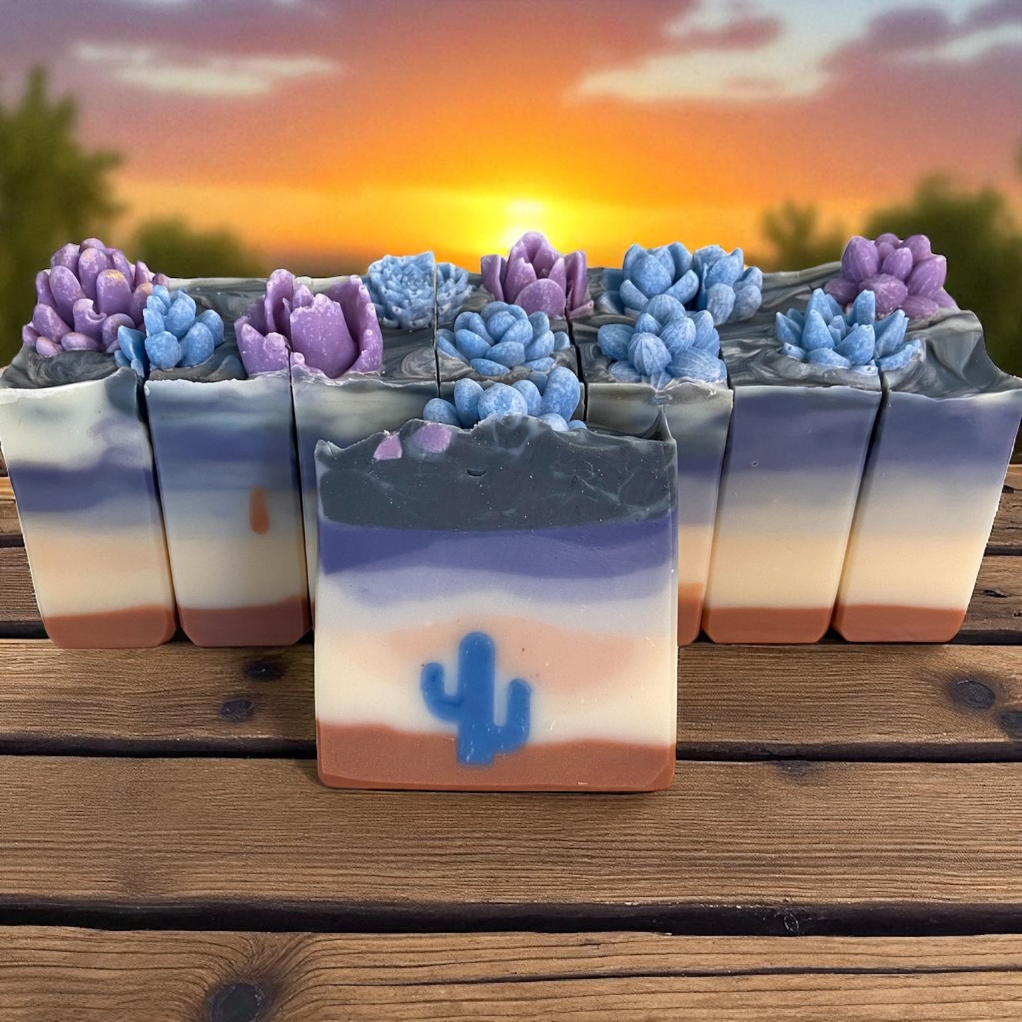 Twilight Desert Arizona Themed Tallow Soap with Essential Oils