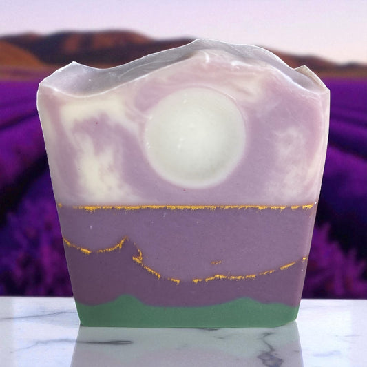 Moonlit Mesa Lavender & Frankincense Handmade Tallow Soap with a Light Essential Oil Blend