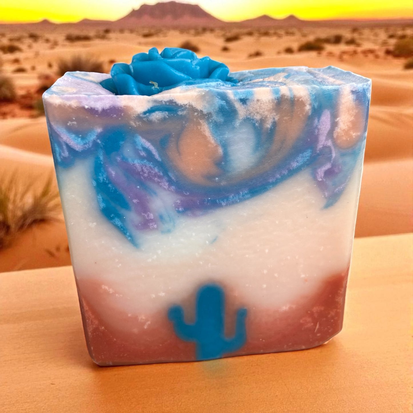 Turquoise Skies Arizona Themed Tallow Soap with Essential Oils