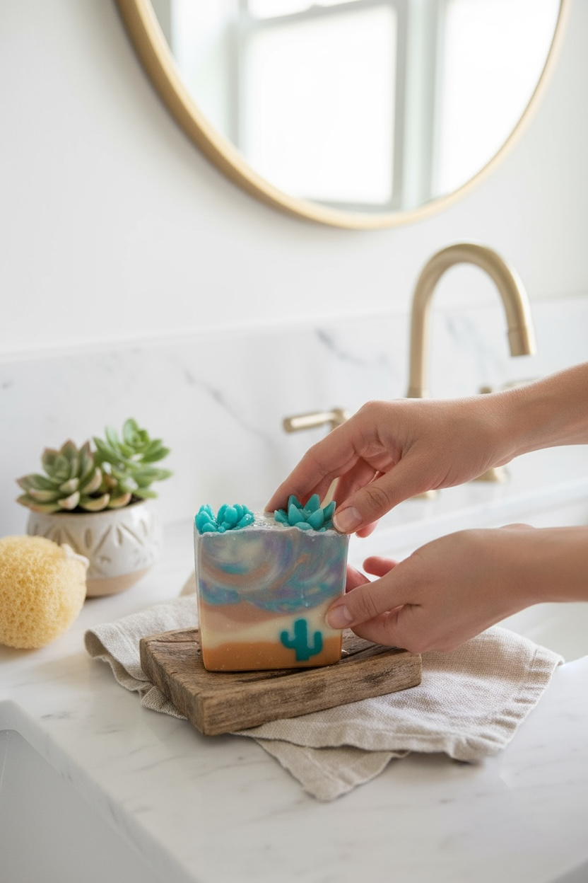 Golden Mesa Lightly Scented Essential Oil Arizona Themed Tallow Soap