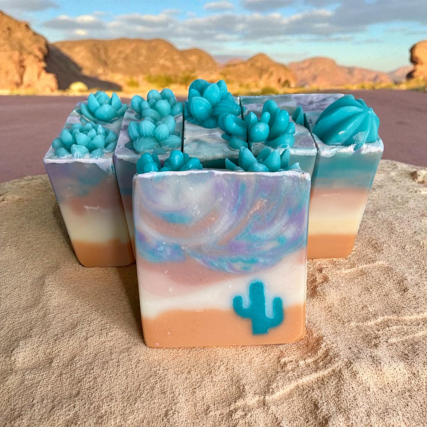 Golden Mesa Lightly Scented Essential Oil Arizona Themed Tallow Soap