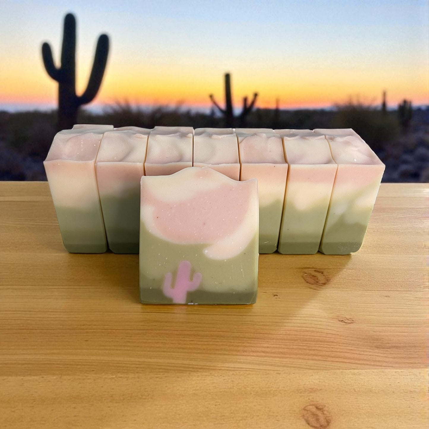 Desert Blush Arizona Themed Tallow Soap with Essential Oils Lavender, Rosemary & Lemongrass