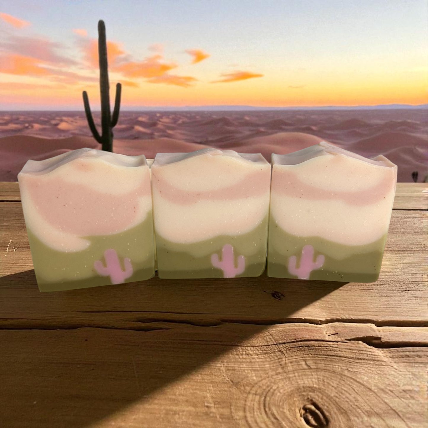 Desert Blush Arizona Themed Tallow Soap with Essential Oils Lavender, Rosemary & Lemongrass