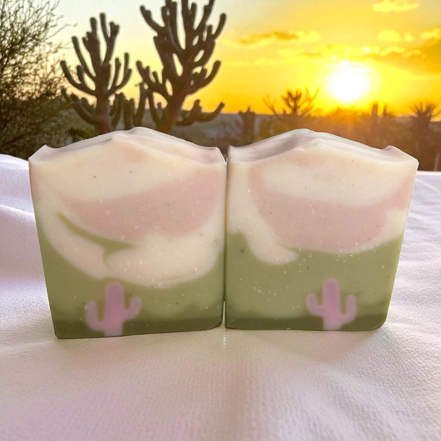 Desert Blush Arizona Themed Tallow Soap with Essential Oils Lavender, Rosemary & Lemongrass