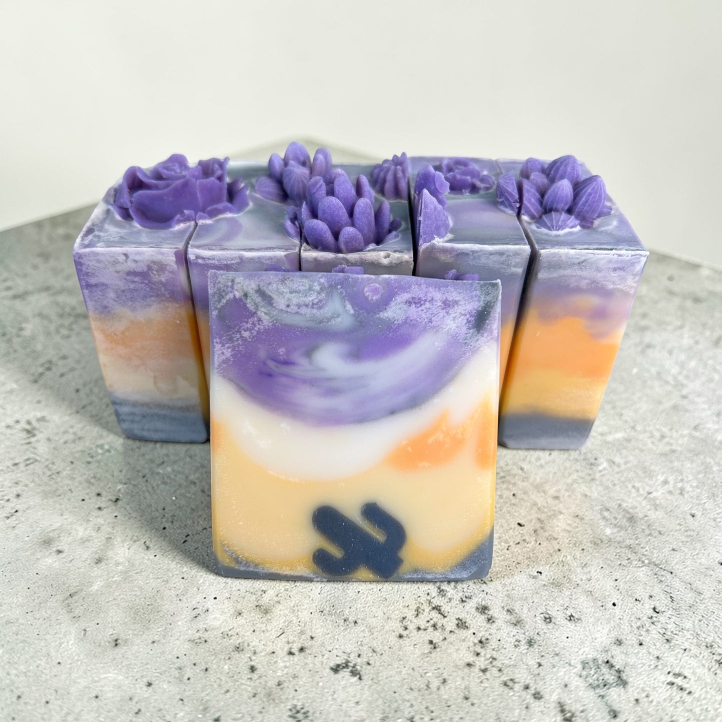 Tipsy Cactus~One Too Many Arizona Sunsets Artisan Tallow Soap with Lavender, Frankincense  & Cedar wood Essential Oils