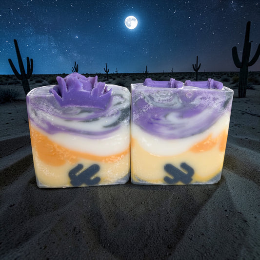 Tipsy Cactus~One Too Many Arizona Sunsets Artisan Tallow Soap with Lavender, Frankincense  & Cedar wood Essential Oils