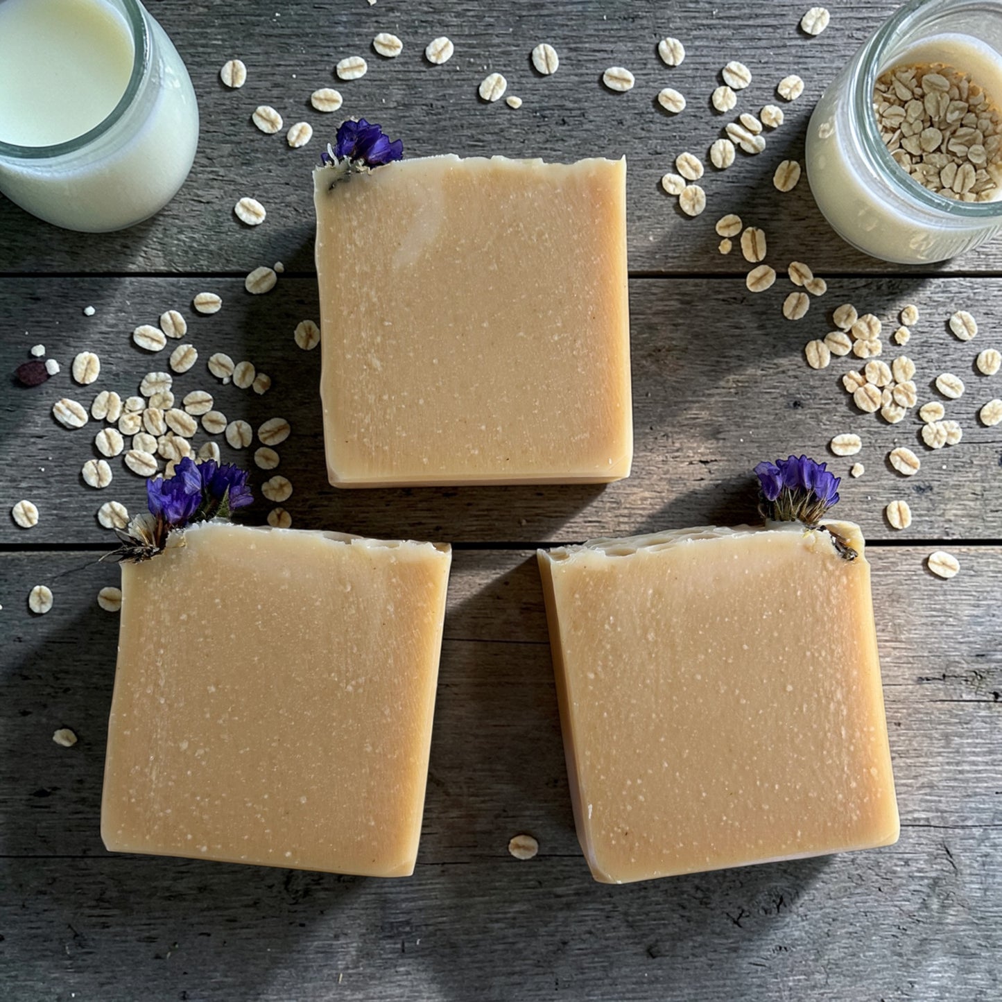 Wild Flower Honey Oatmeal & Milk Tallow Soap with Lavender & Lemongrass Essential Oils