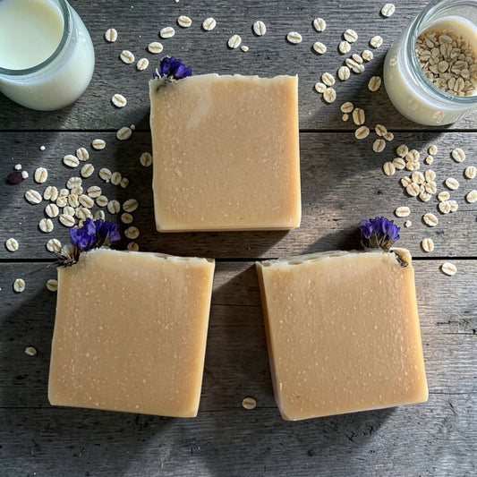 Wild Flower Honey Oatmeal & Milk Tallow Soap with Lavender, Rosemary, Lemongrass & Tea Tree Essential Oils