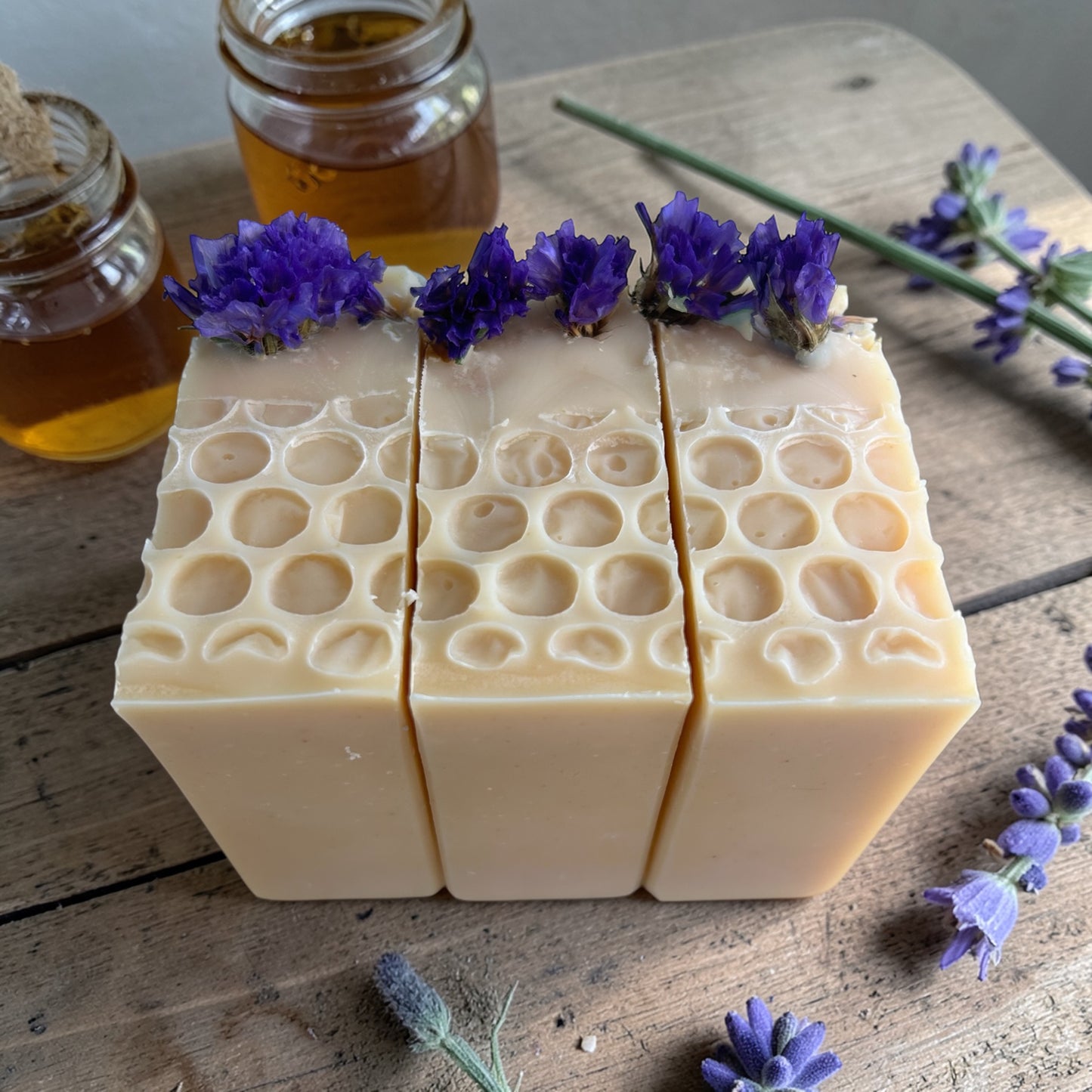 Wild Flower Honey Oatmeal & Milk Tallow Soap with Lavender & Lemongrass Essential Oils