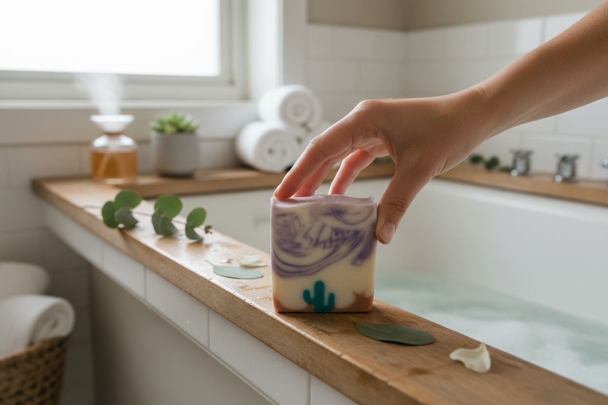 Lavender Licorice Arizona Desert Themed Handmade Soap with Essential Oils