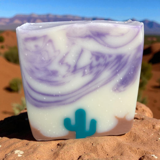 Lavender Licorice Arizona Desert Themed Handmade Soap with Essential Oils