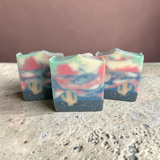 Stormy Daze – Natural Artisan Soap with Essential Oils Lemongrass, Litsea, Frankincense & Lavender Handmade Desert Soap